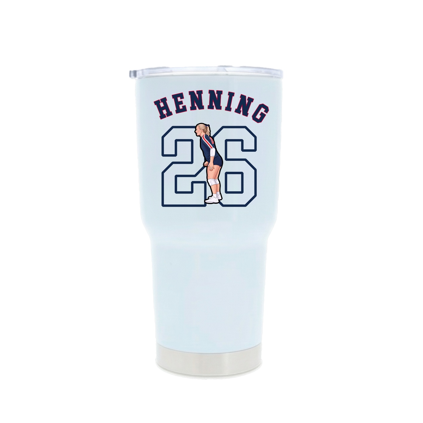 30oz Stainless Steel Tumbler — Shirsey Arch in White