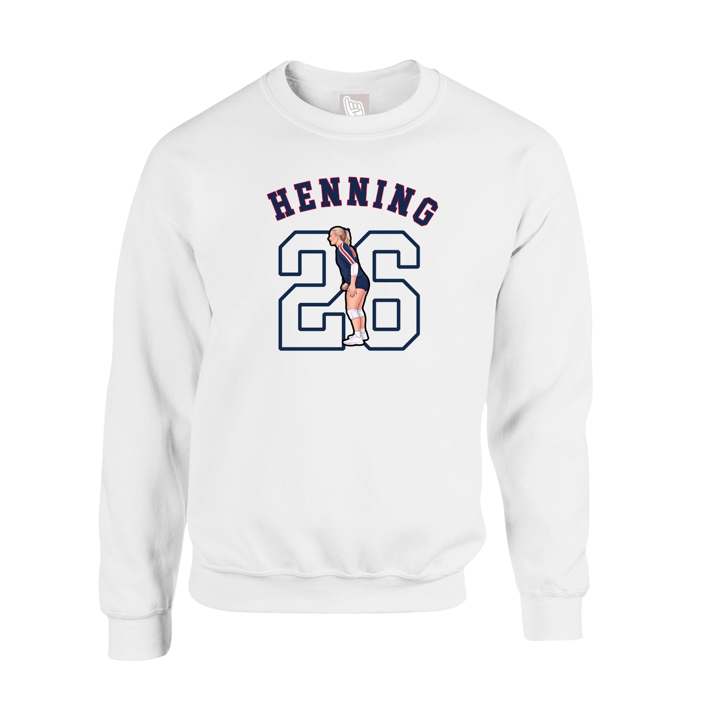 Fleece Crew — Shirsey Arch in White