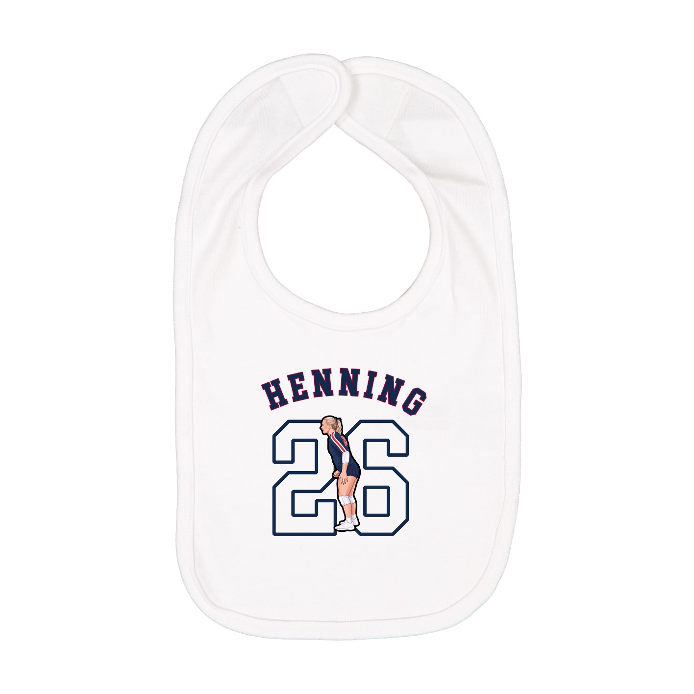 Infant Bib — Shirsey Arch in White