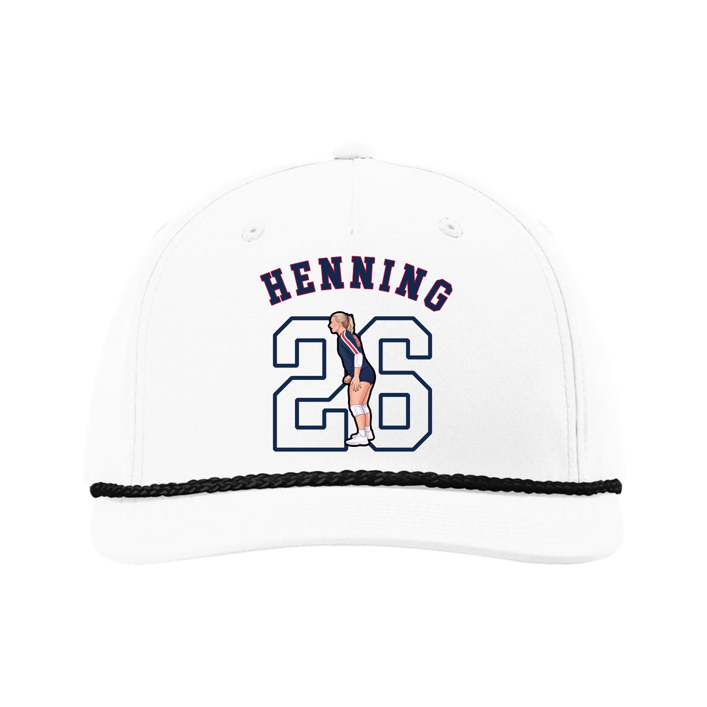 Five-Panel Classic Rope Cap — Shirsey Arch in White