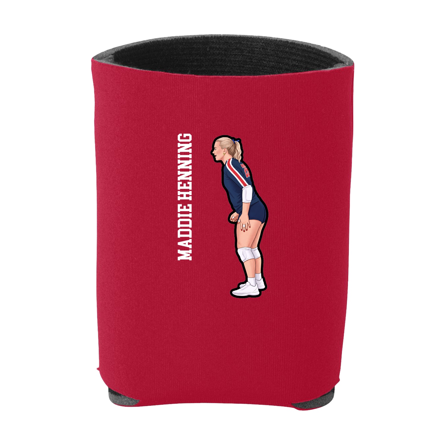 Can Holder — Name Vertical in Red