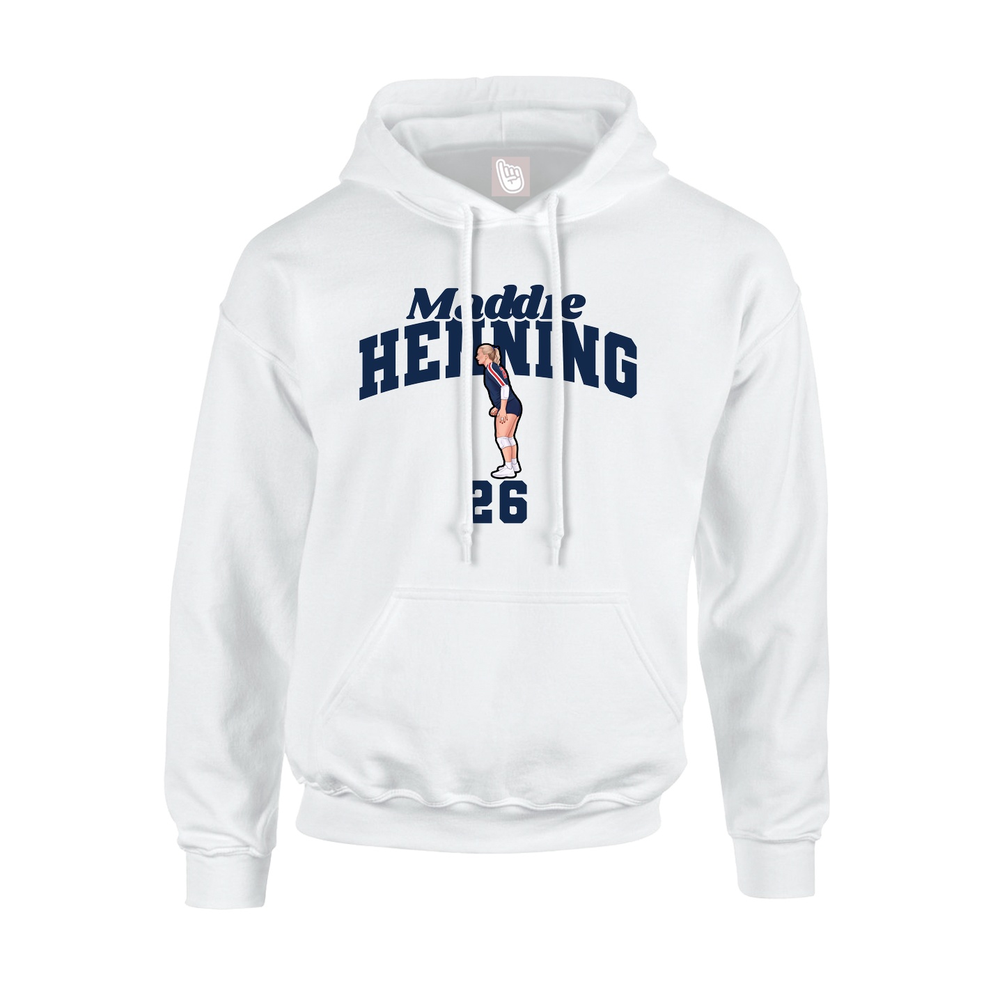Youth Hoodie — Signature Arch in White