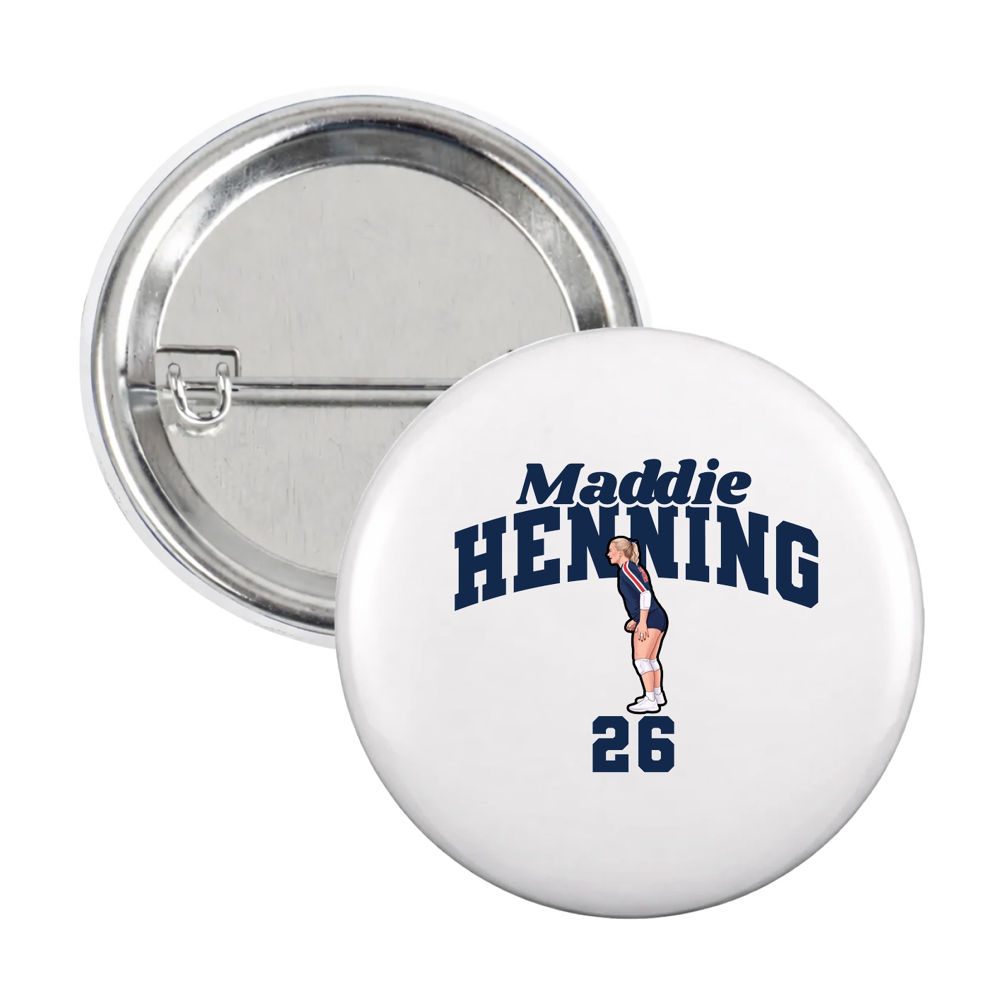 Game Day Button — Signature Arch in White