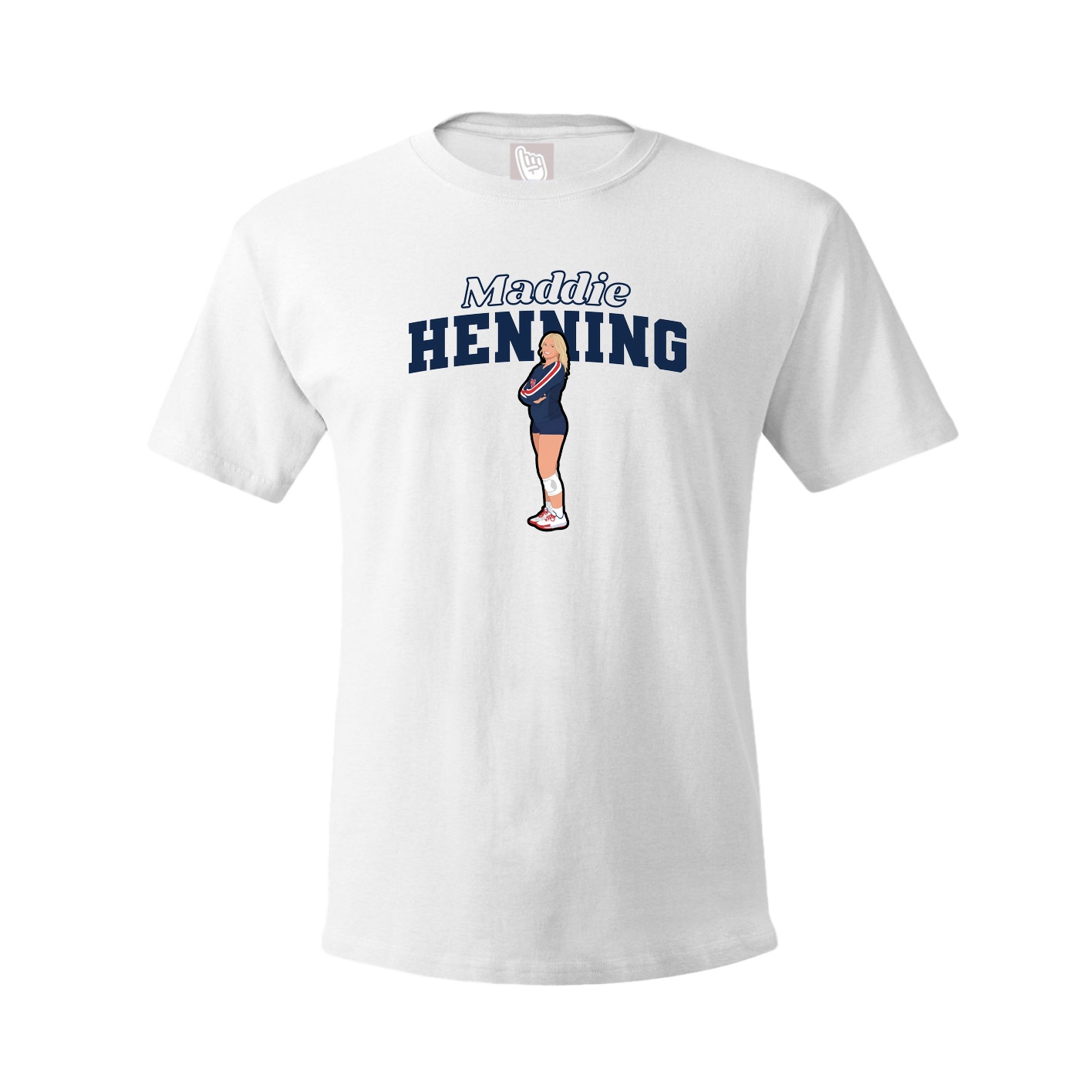 Youth Tee — Name Arch in White