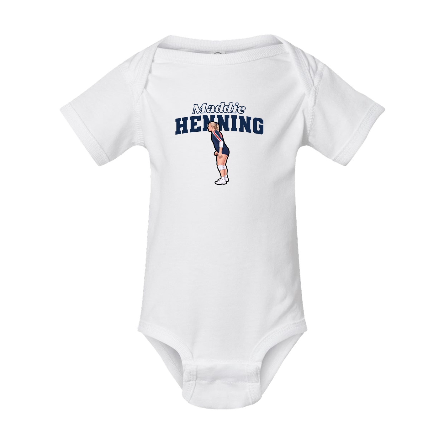 Baby Onesie — Name Arch in White
