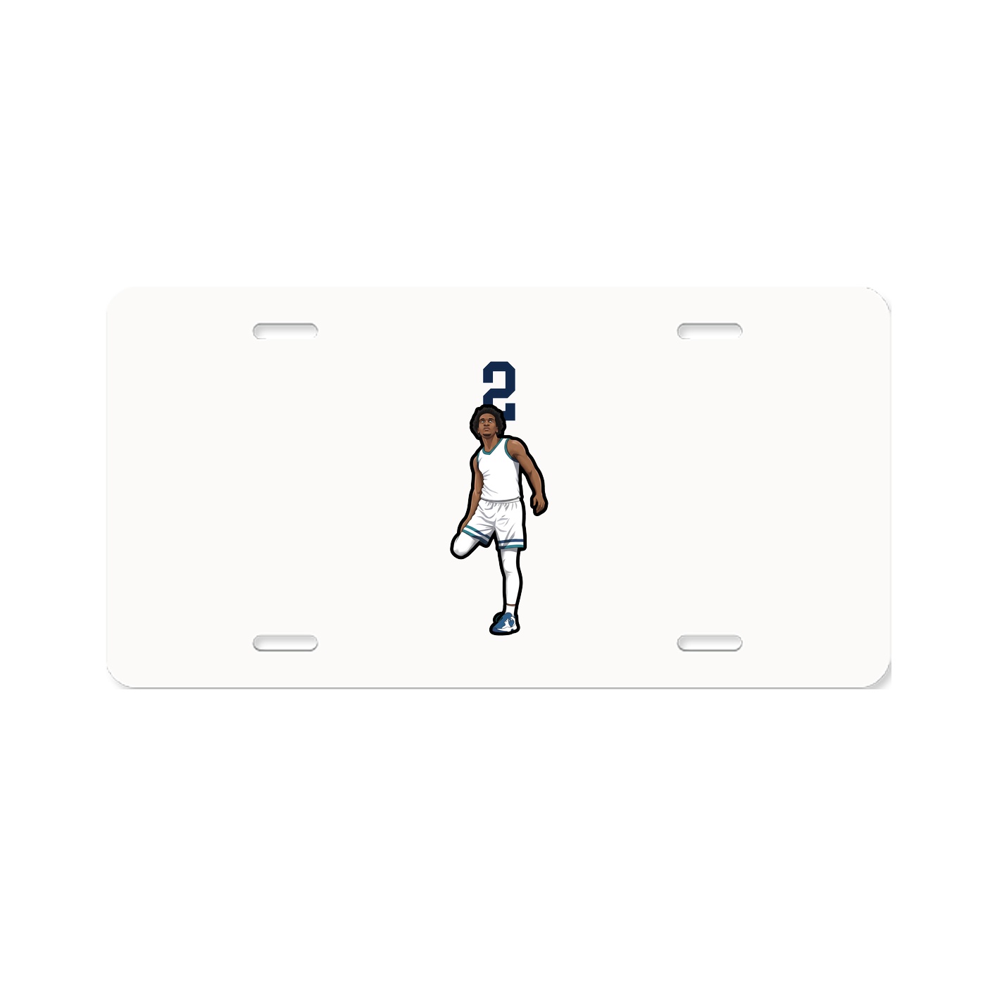 License Plate — Number Top in Classic