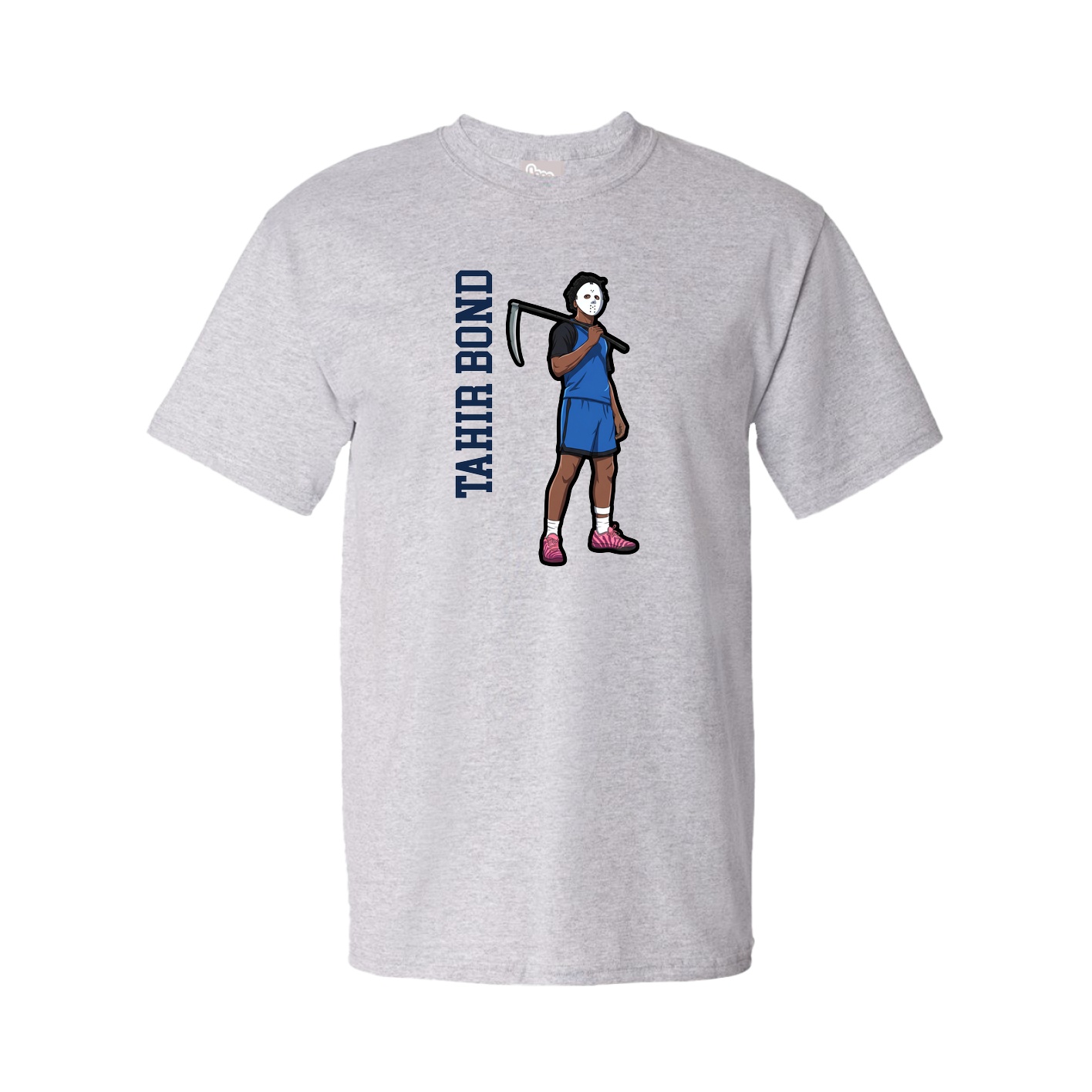 Youth Tee — Name Vertical in Grey