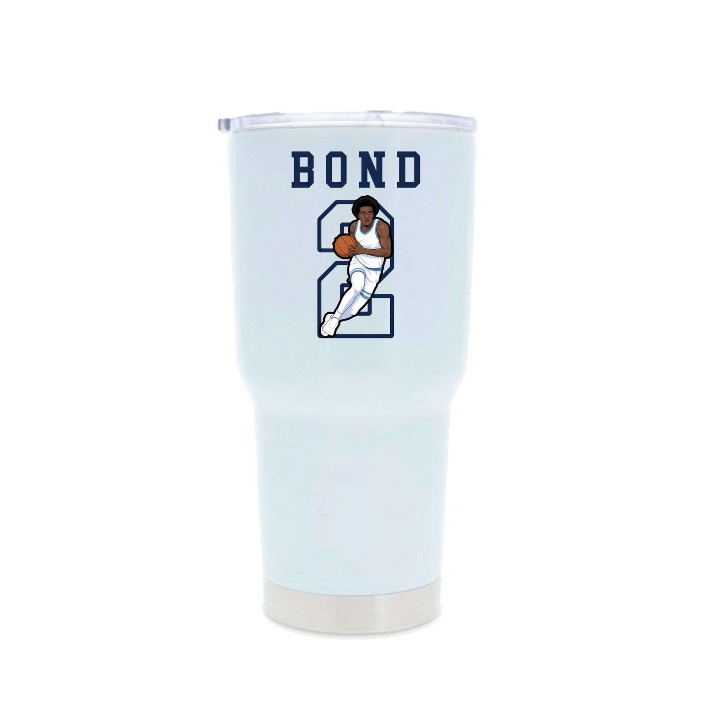 30oz Stainless Steel Tumbler — Shirsey in White