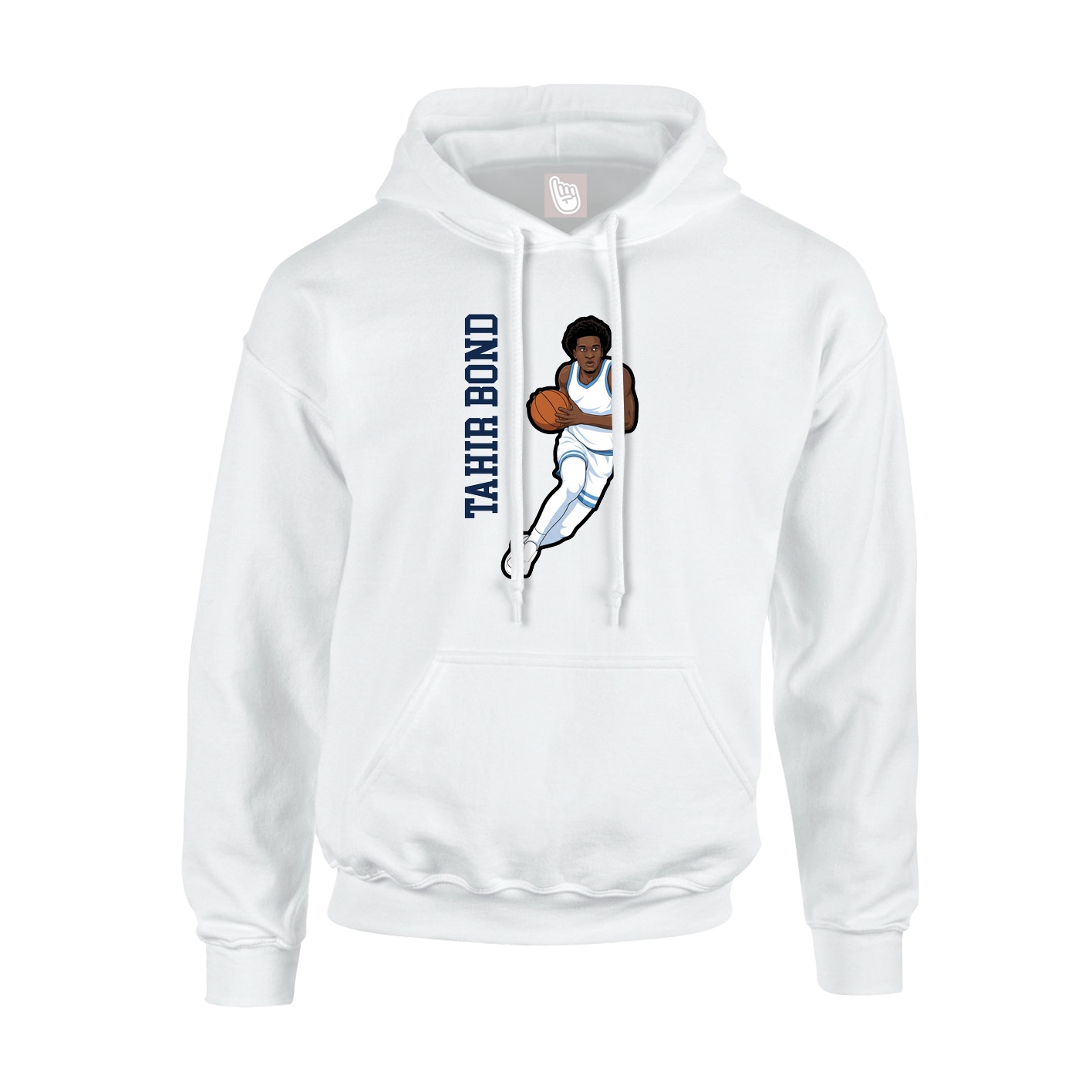 Youth Hoodie — Name Vertical in White