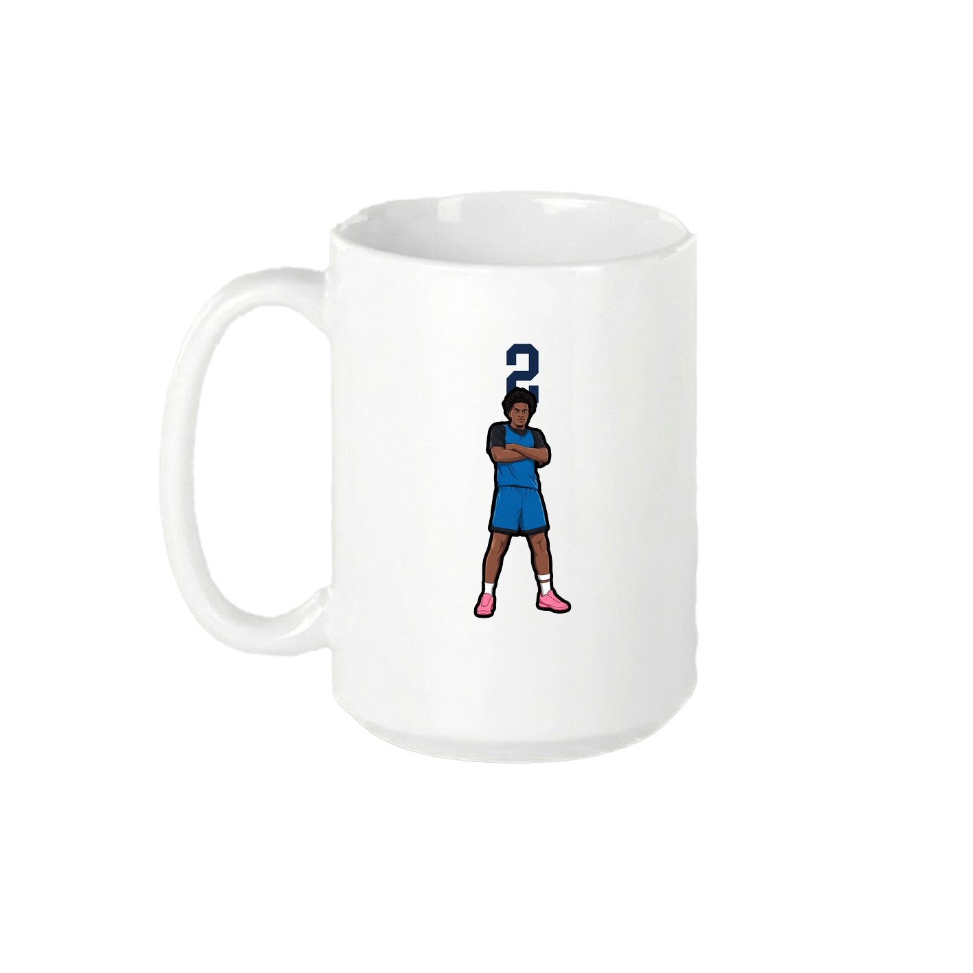15oz Coffee Mug — Number Top in White