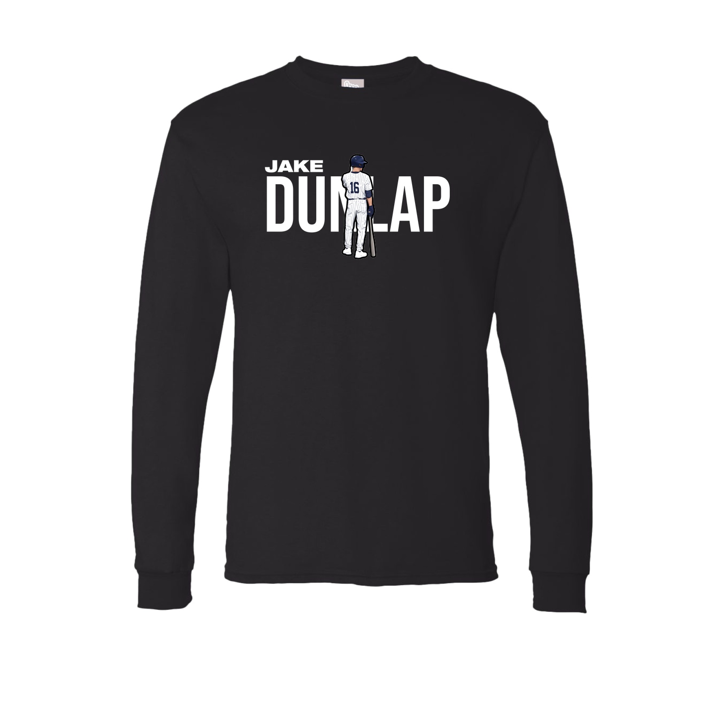 Long Sleeve Tee — Player Name in Black