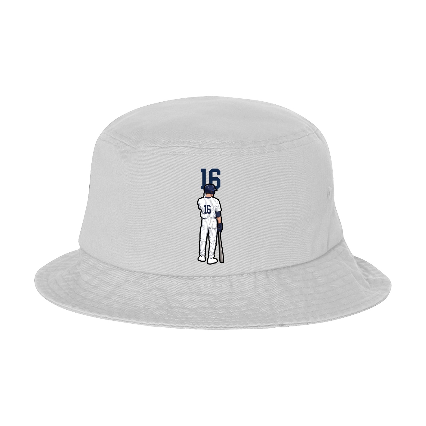 Bucket Cap — Number Top in White