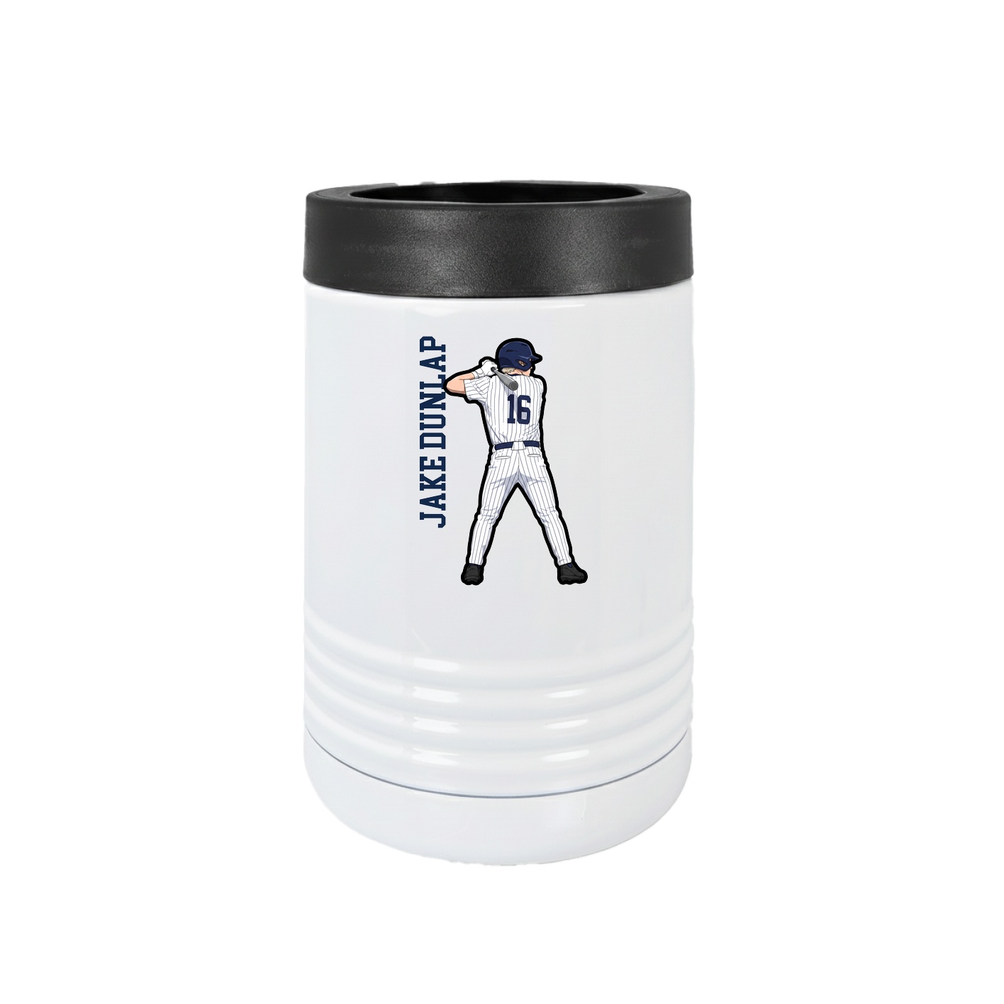 Beverage Holder — Name Vertical in White