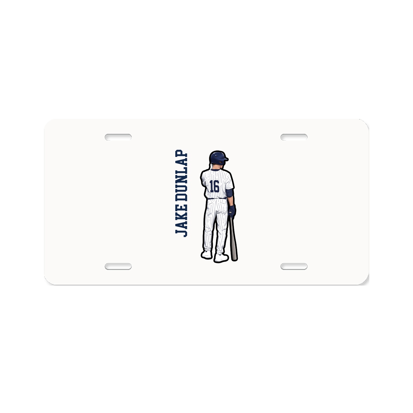 License Plate — Name Vertical in Classic