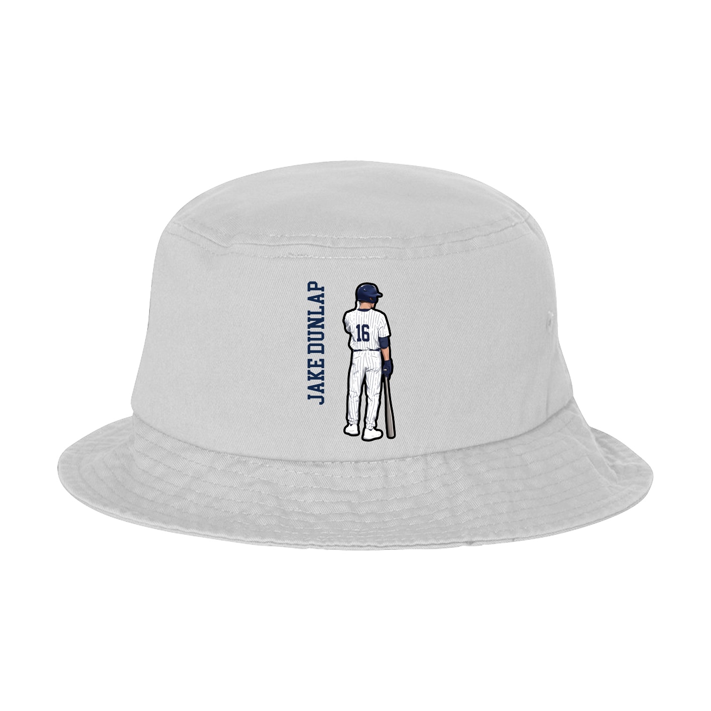 Bucket Cap — Name Vertical in White