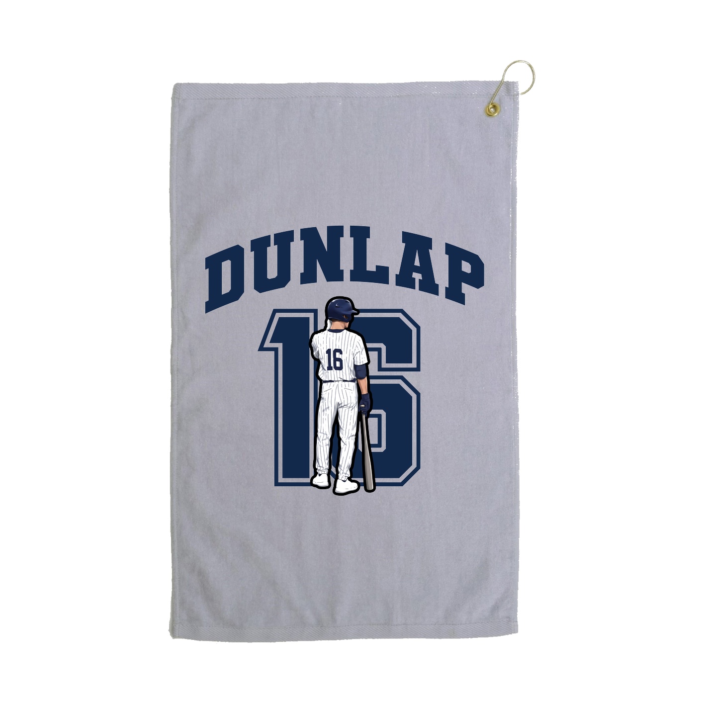 Golf Towel — Number in Grey