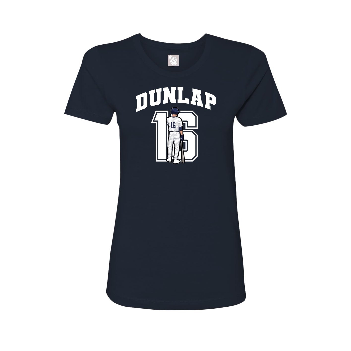 Fitted Women's Tee — Number in Navy