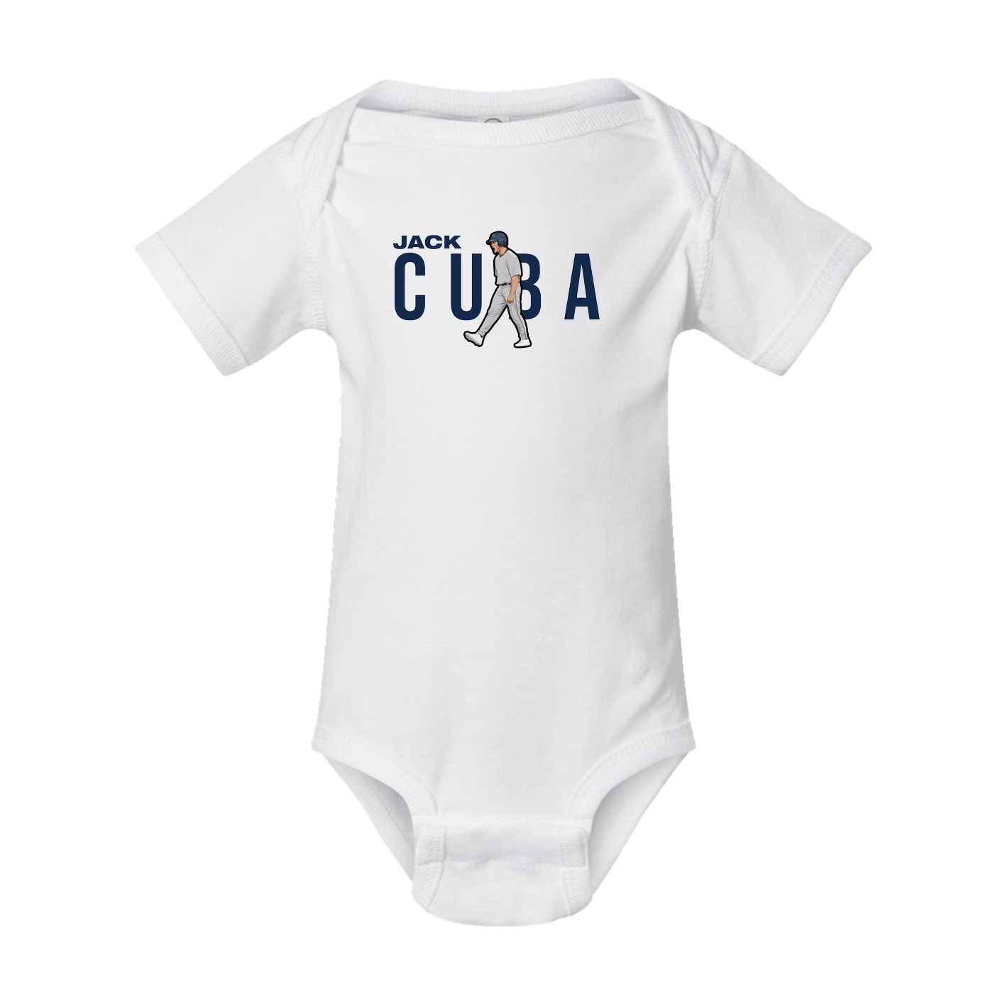 Baby Onesie — Player Name in White