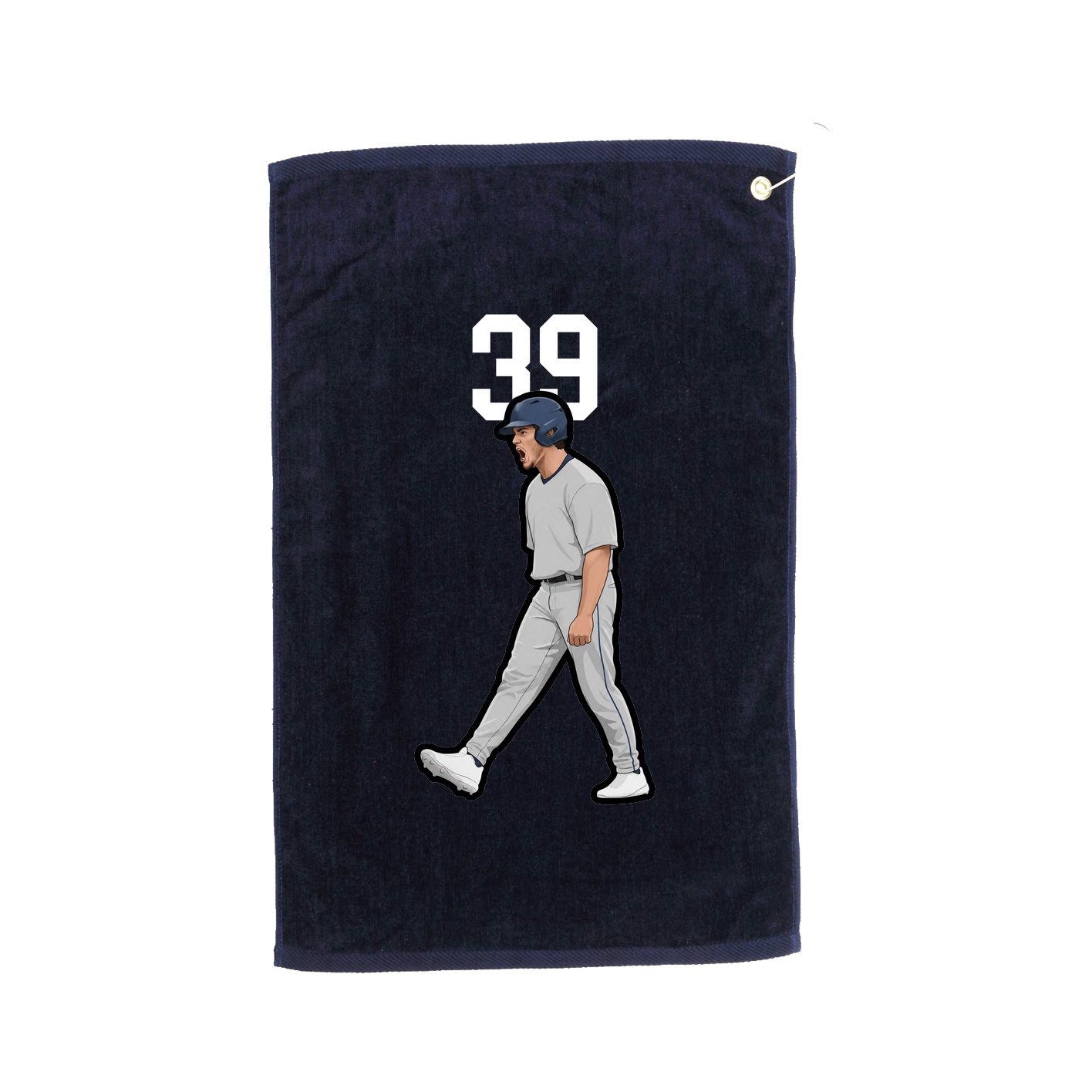 Golf Towel — Number Top in Navy