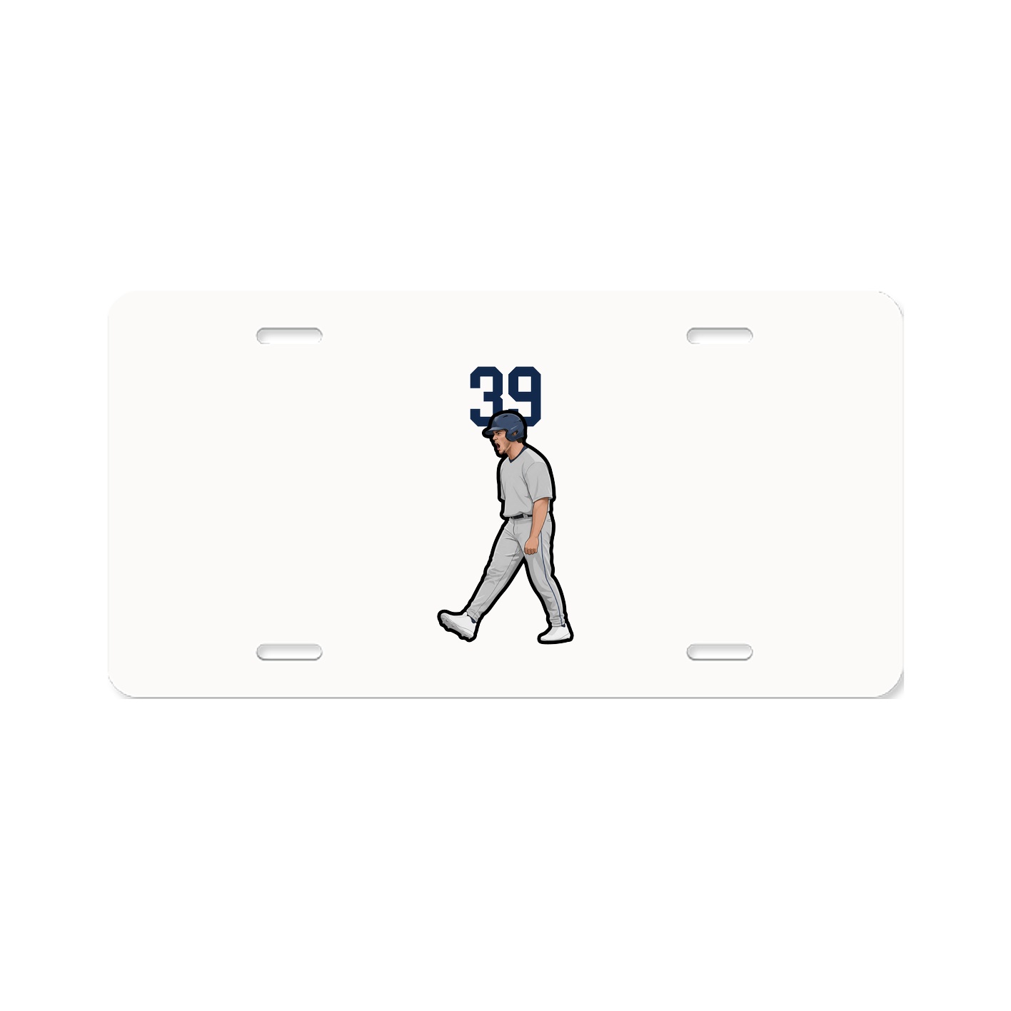 License Plate — Number Top in Classic