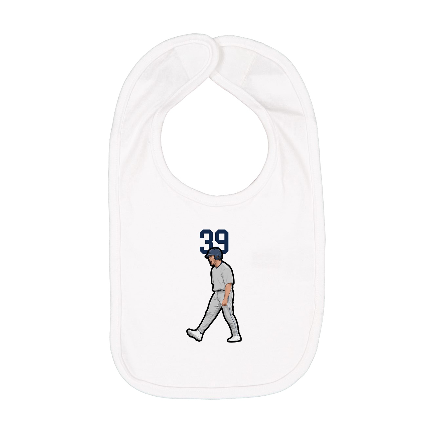 Infant Bib — Number Top in White