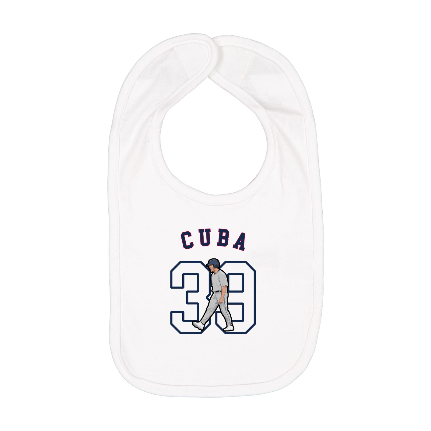 Infant Bib — Shirsey Arch in White