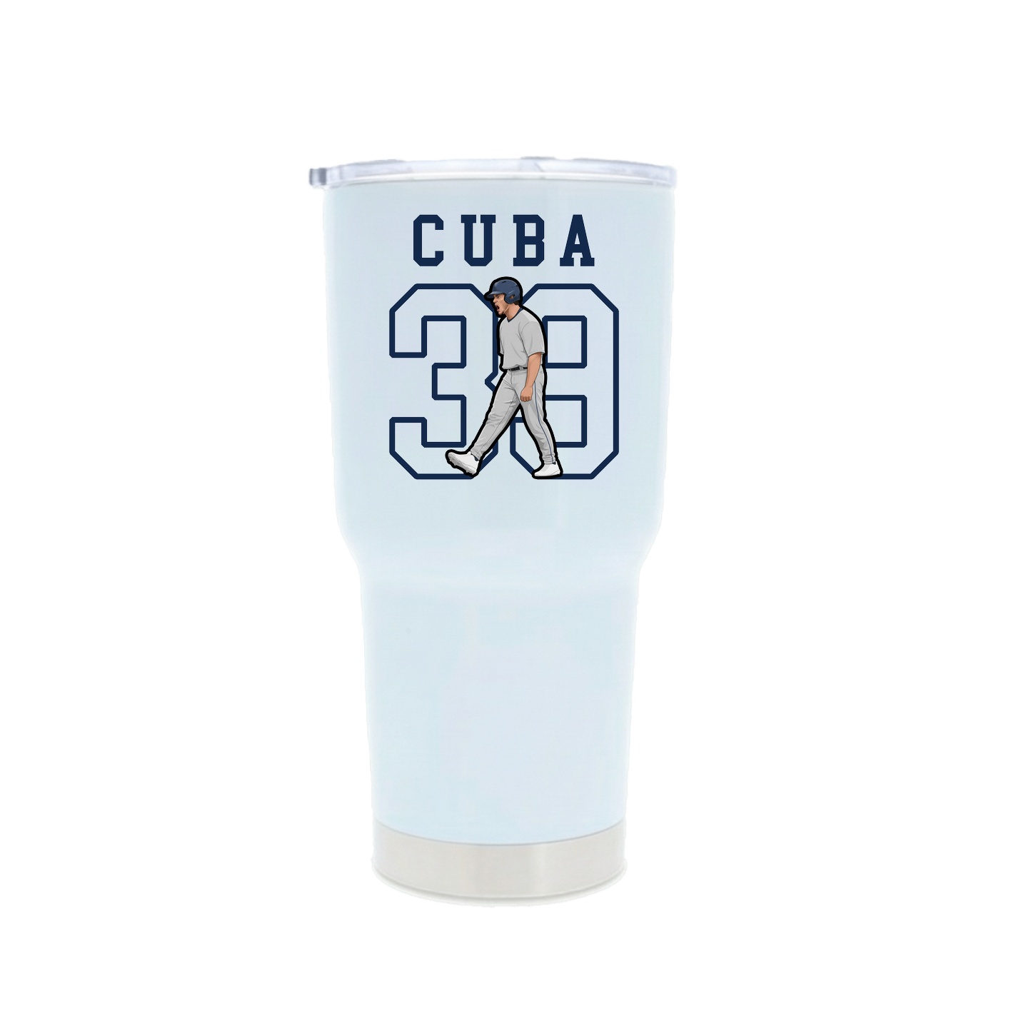 30oz Stainless Steel Tumbler — Shirsey in White
