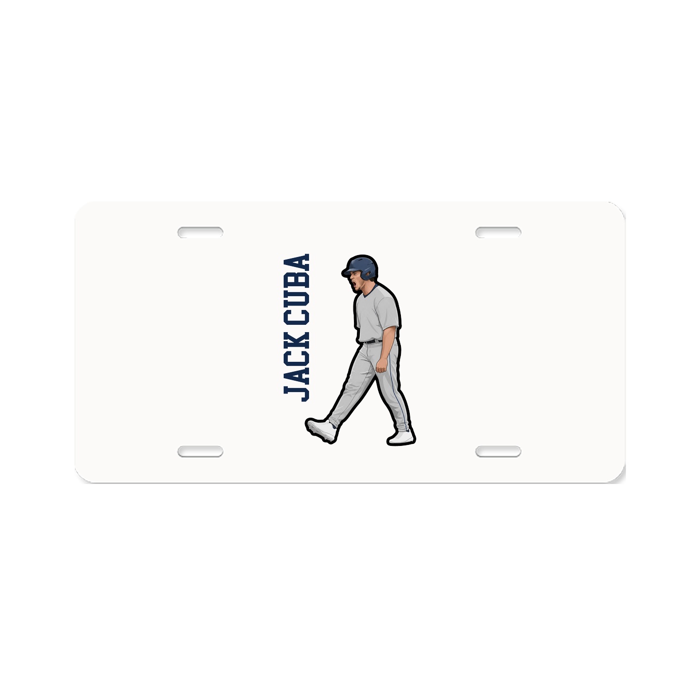 License Plate — Name Vertical in Classic