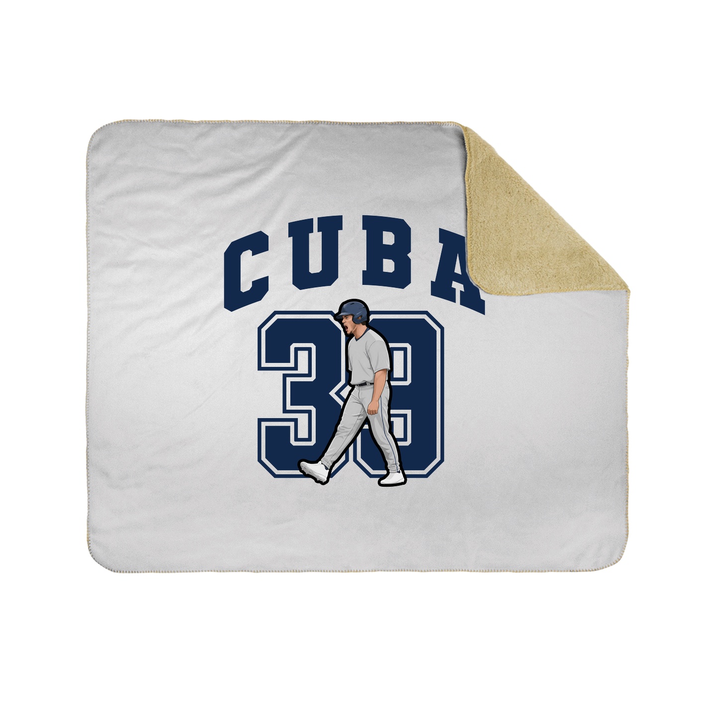 Throw Blanket — Number in White
