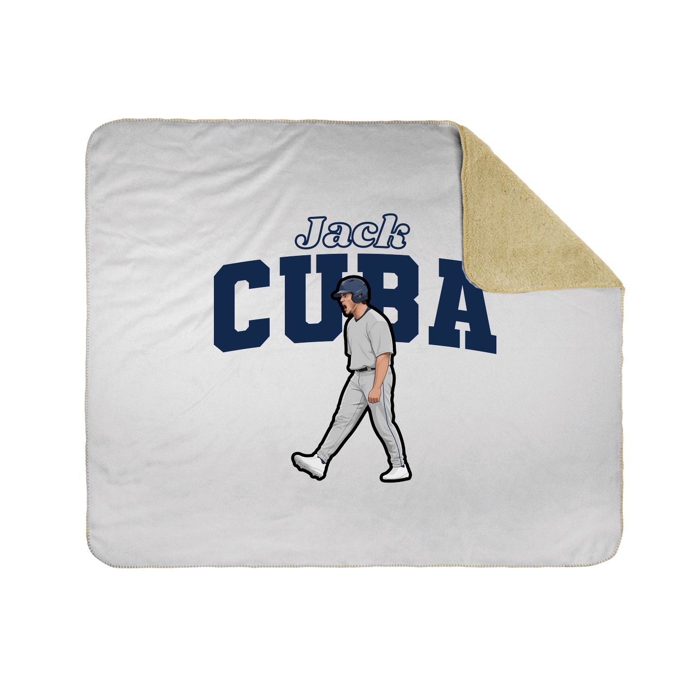 Throw Blanket — Name Arch in White