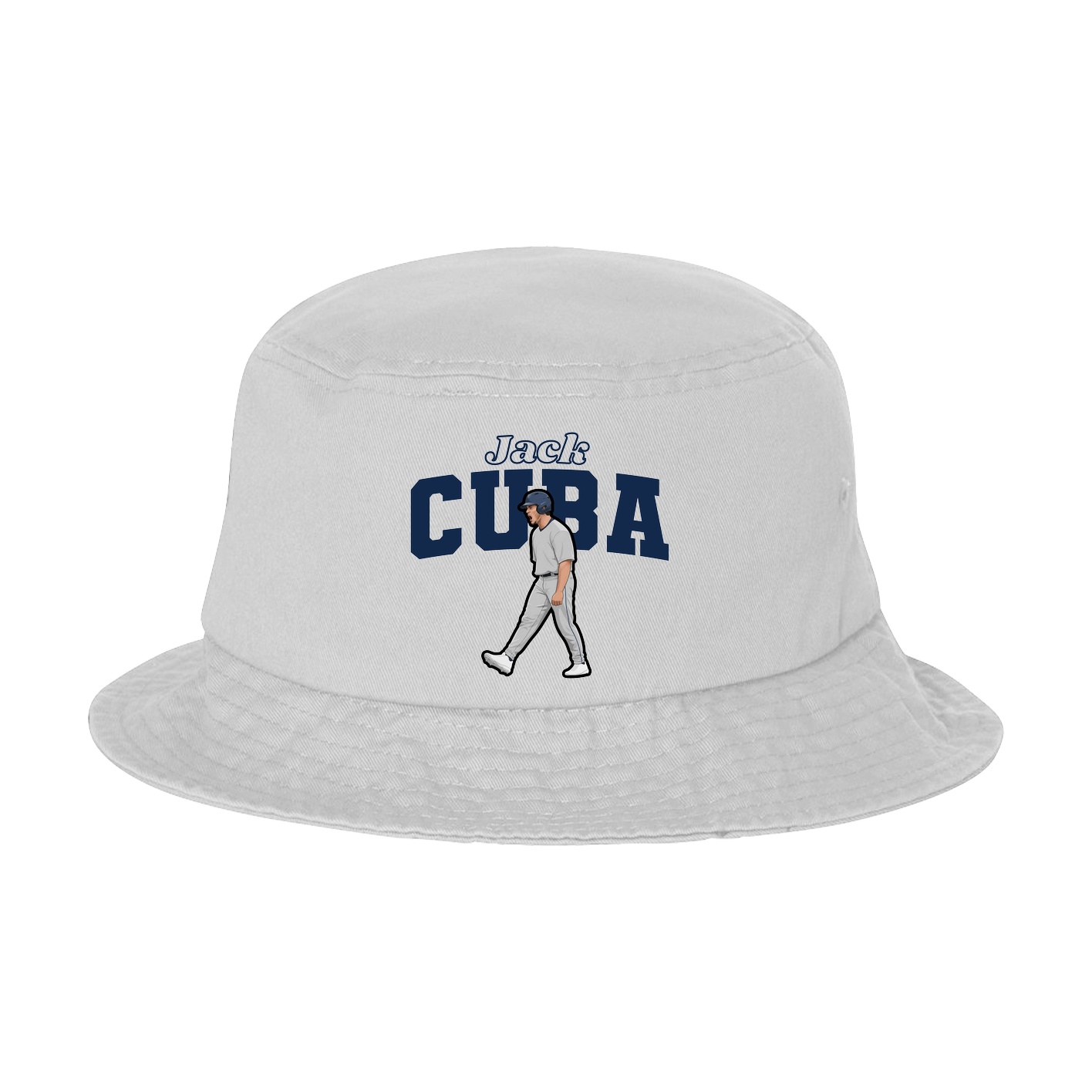 Bucket Cap — Name Arch in White