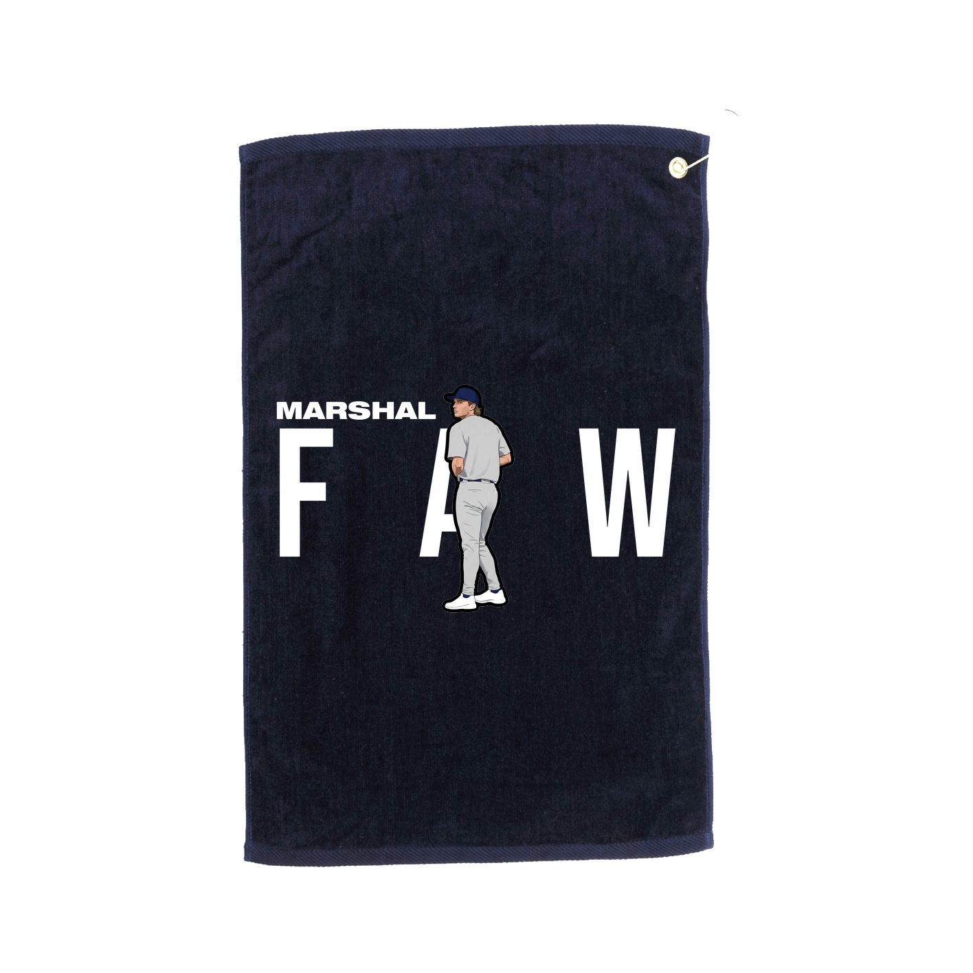 Golf Towel — Player Name in Navy