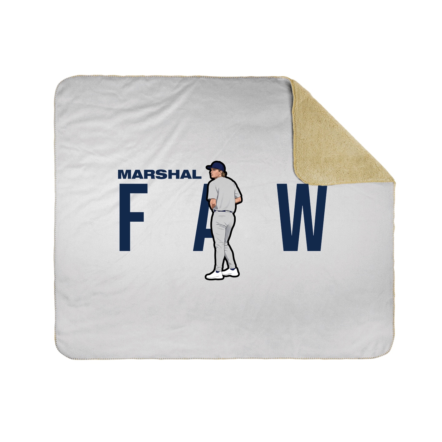 Throw Blanket — Player Name in White