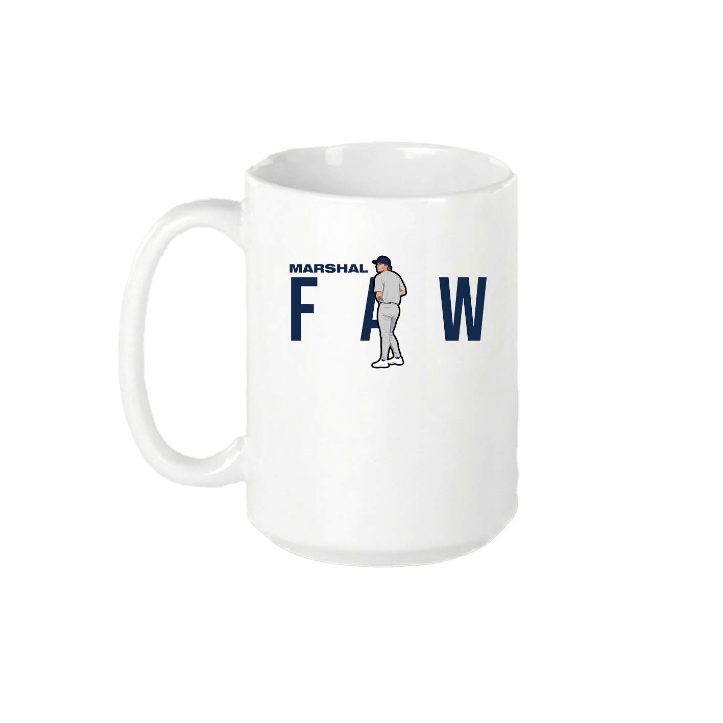 15oz Coffee Mug — Player Name in White