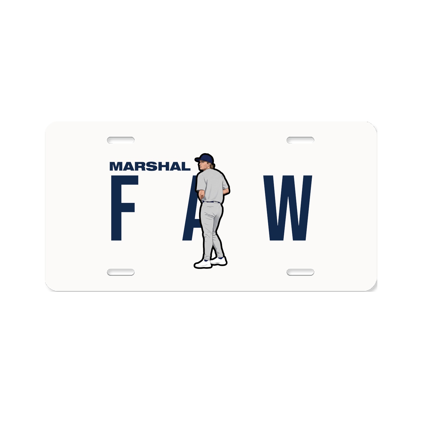 License Plate — Player Name in Classic