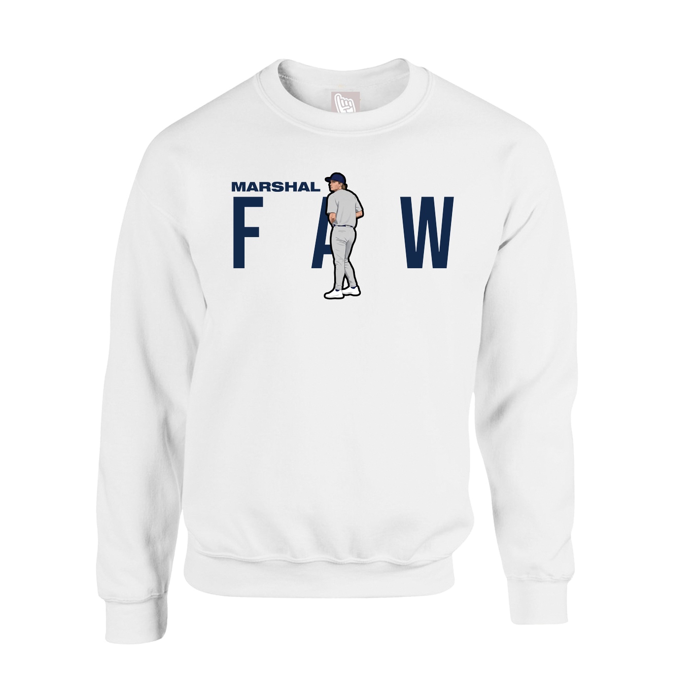 Fleece Crew — Player Name in White