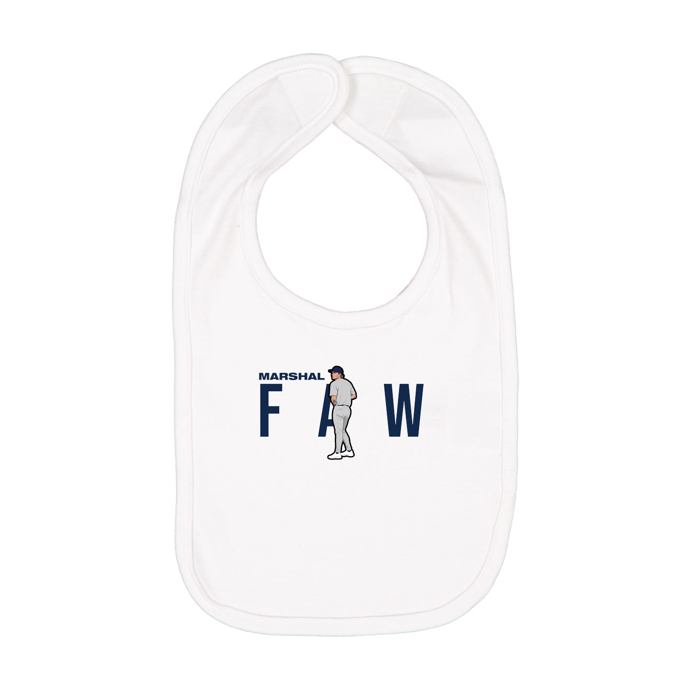 Infant Bib — Player Name in White
