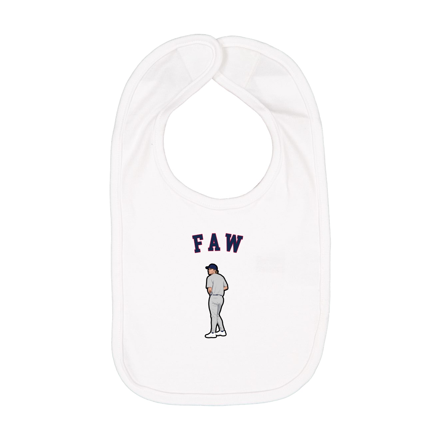 Infant Bib — Shirsey Arch in White