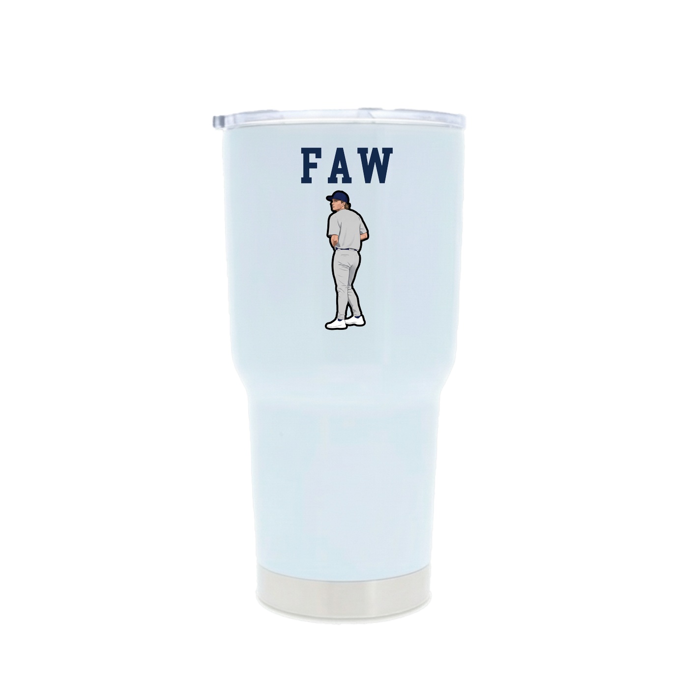 30oz Stainless Steel Tumbler — Shirsey in White