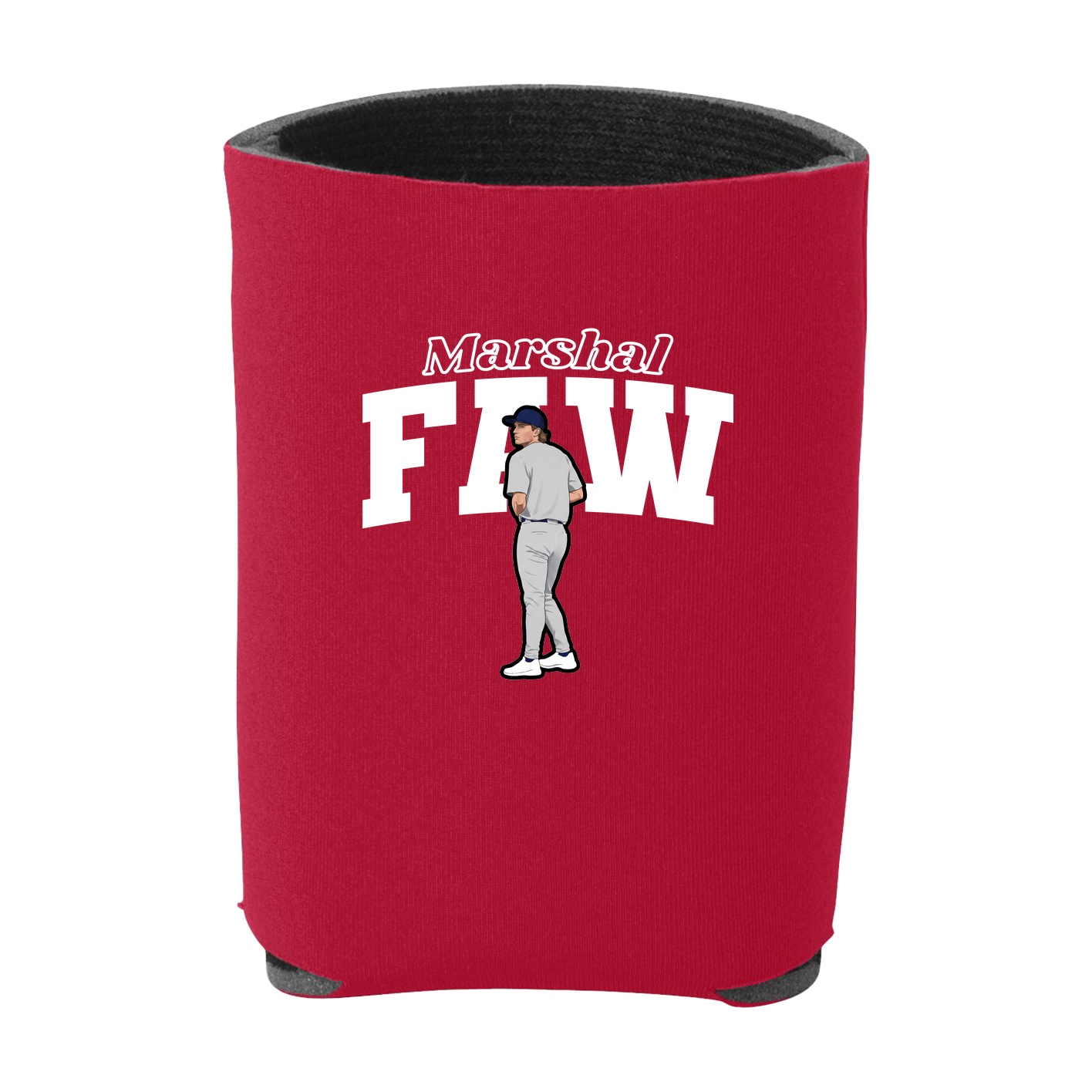 Can Holder — Name Arch in Red