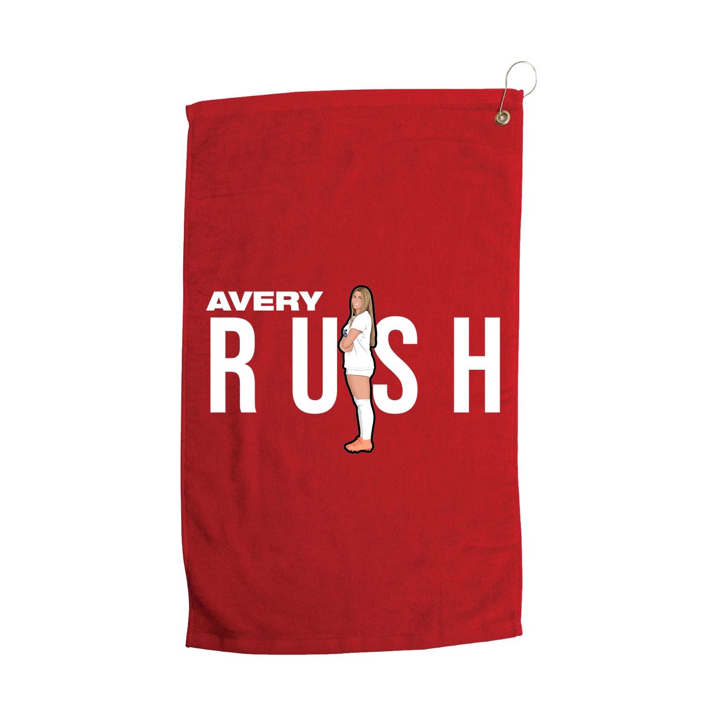 Golf Towel — Player Name in Red