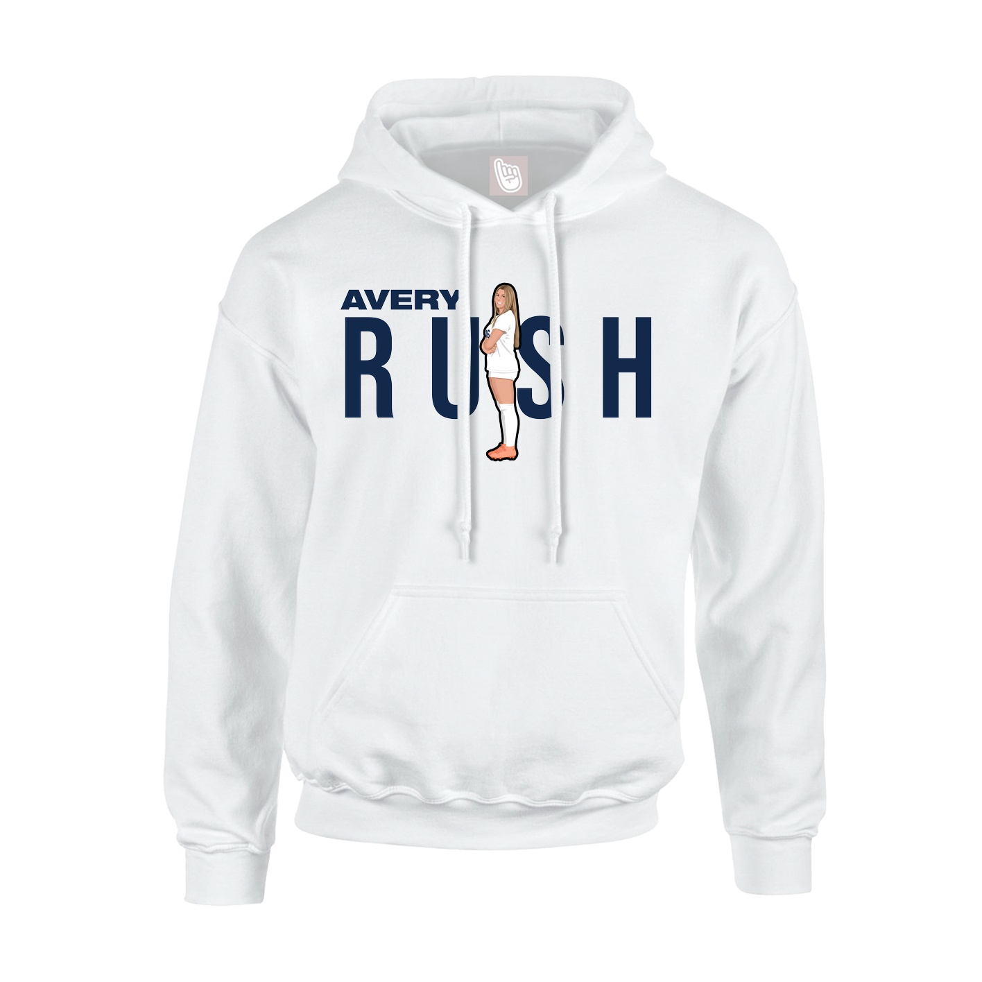 Youth Hoodie — Player Name in White