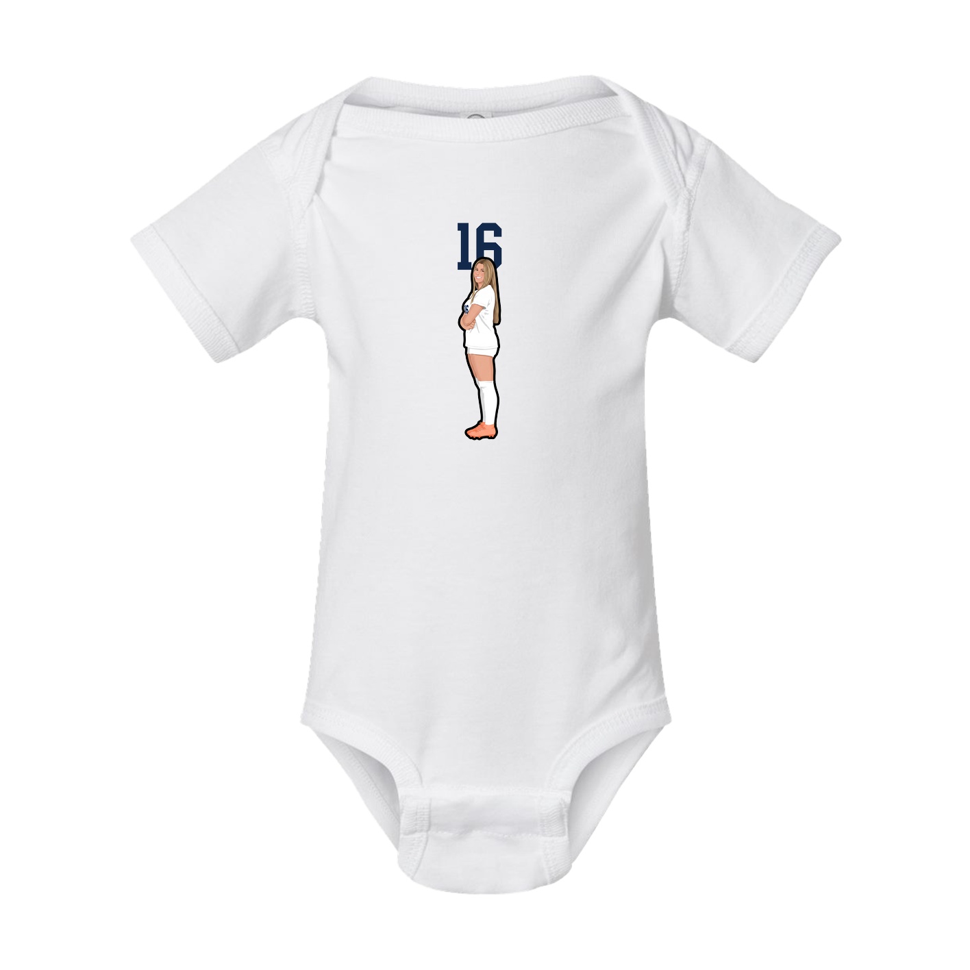 Baby Onesie — Number Top in White
