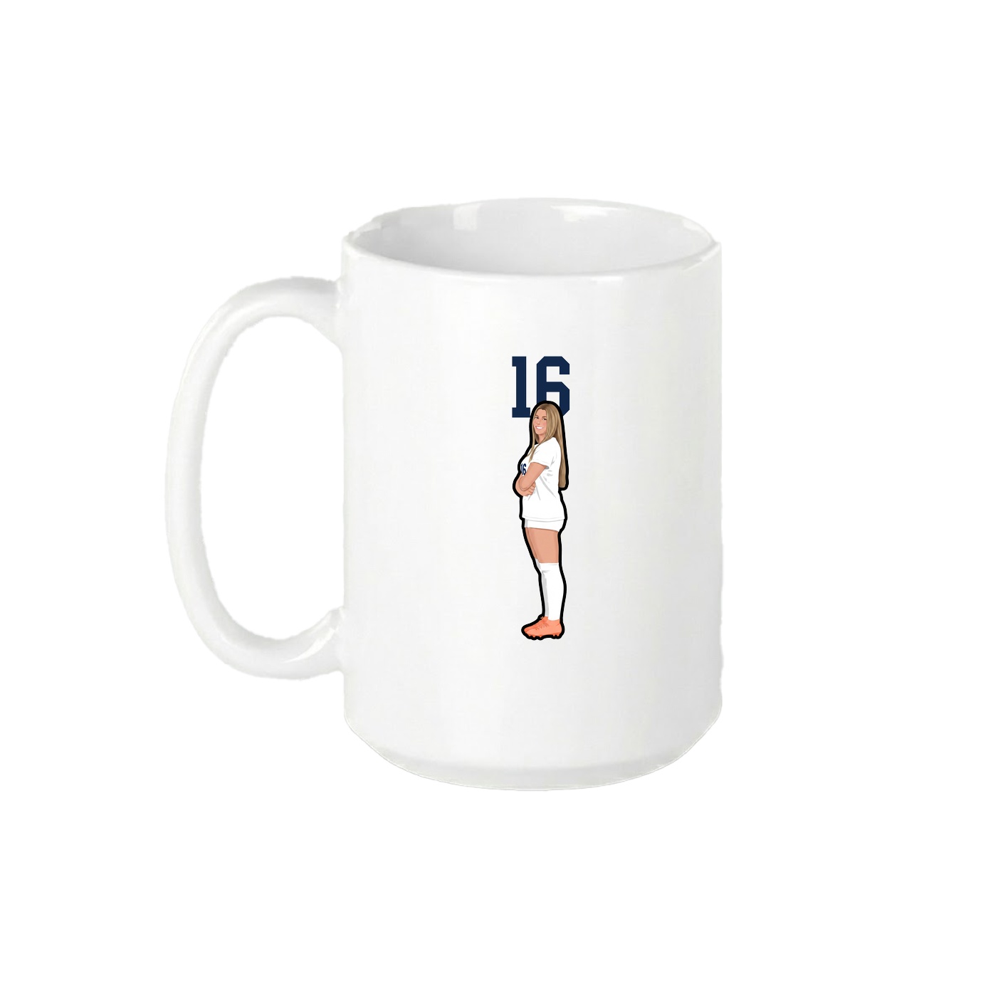 15oz Coffee Mug — Number Top in White