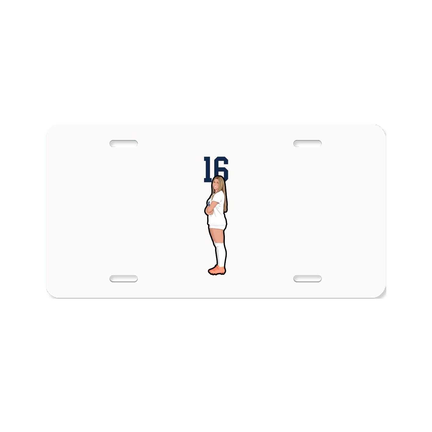 License Plate — Number Top in Classic