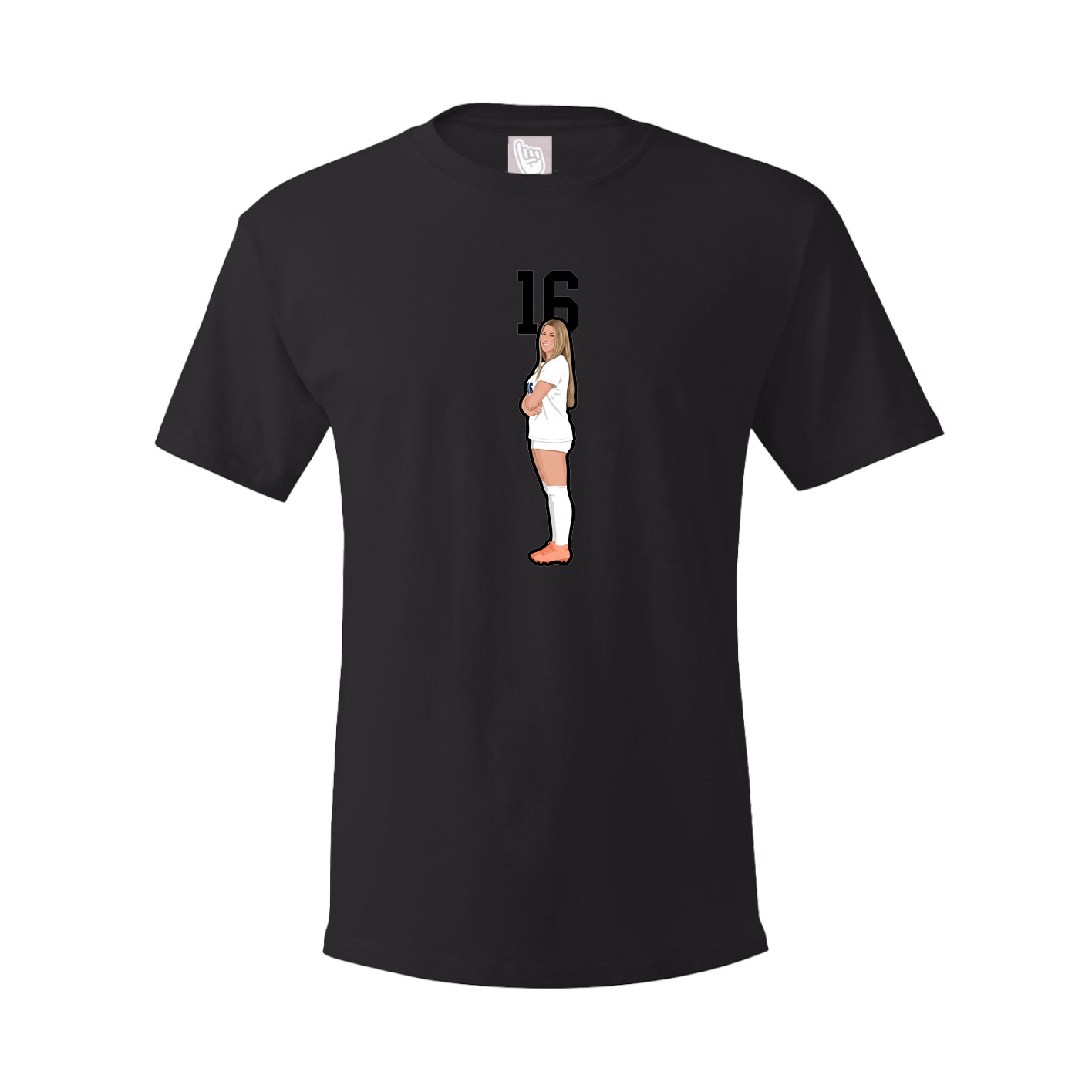 Youth Tee — Number Top in Black