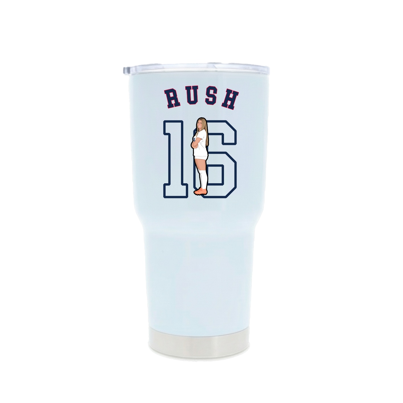 30oz Stainless Steel Tumbler — Shirsey Arch in White