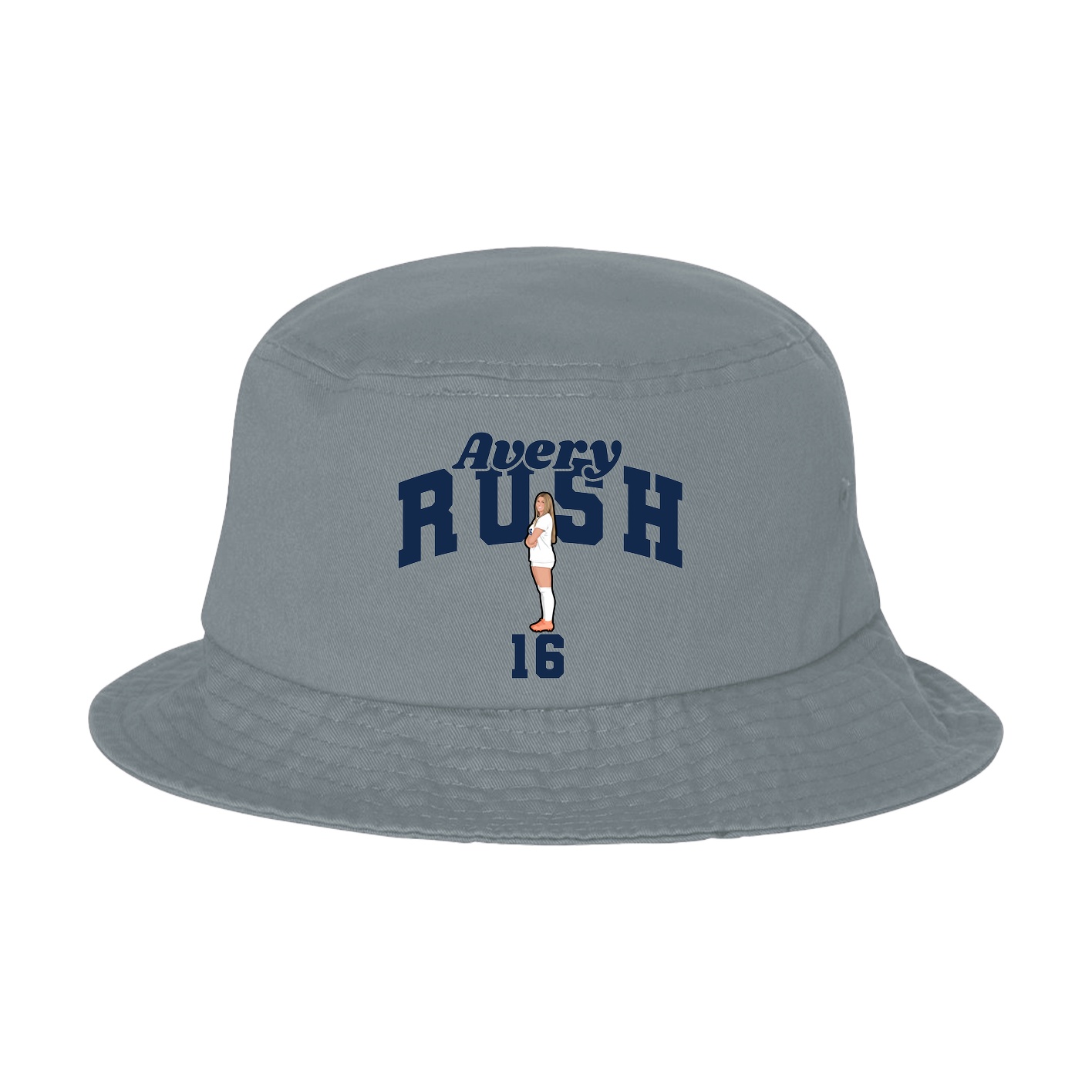 Bucket Cap — Signature Arch in Grey