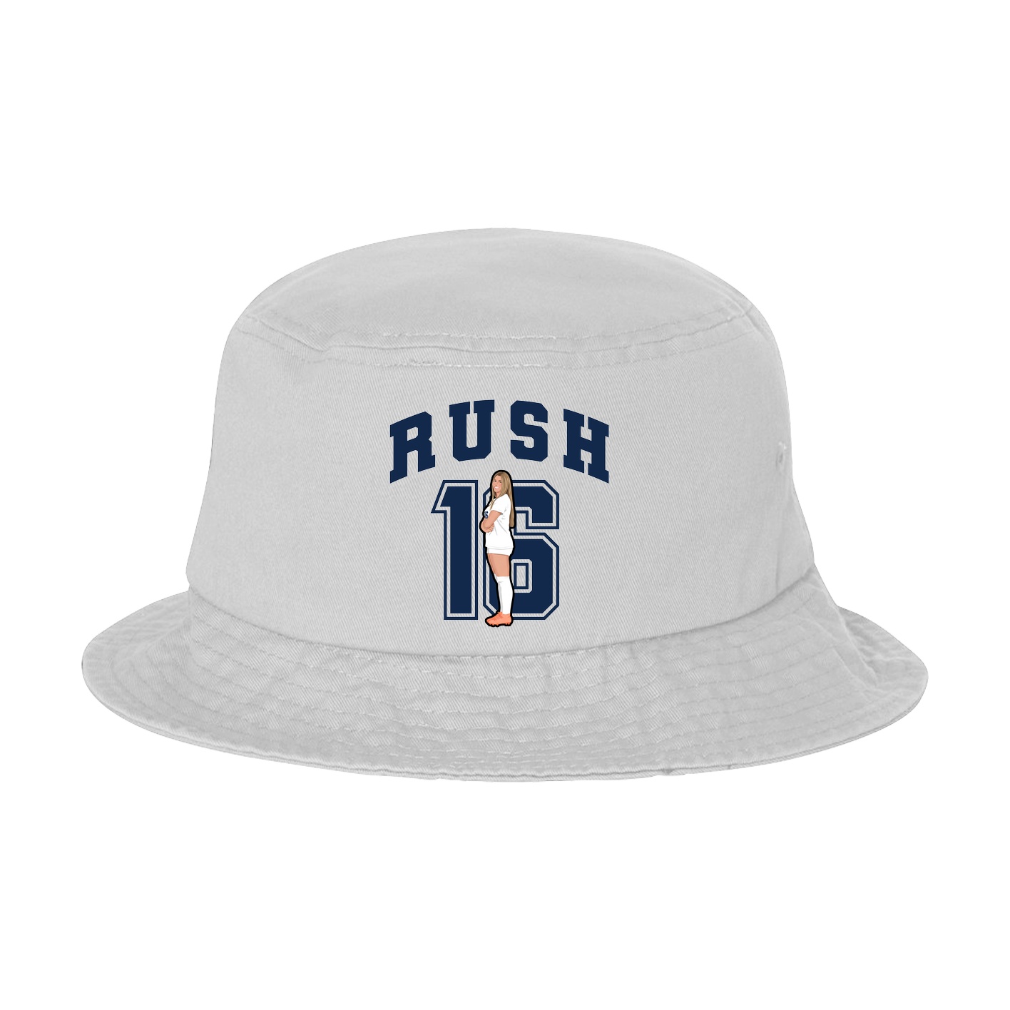 Bucket Cap — Number in White