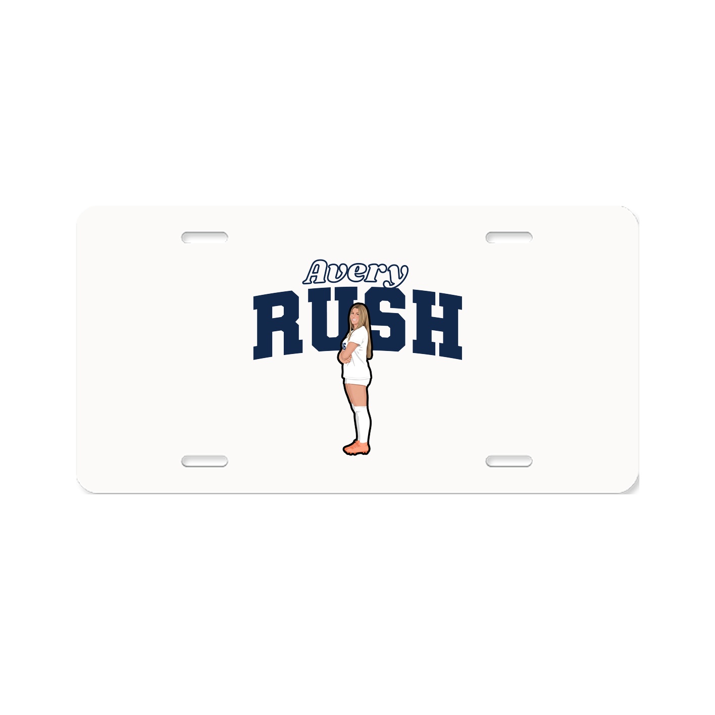 License Plate — Name Arch in Classic